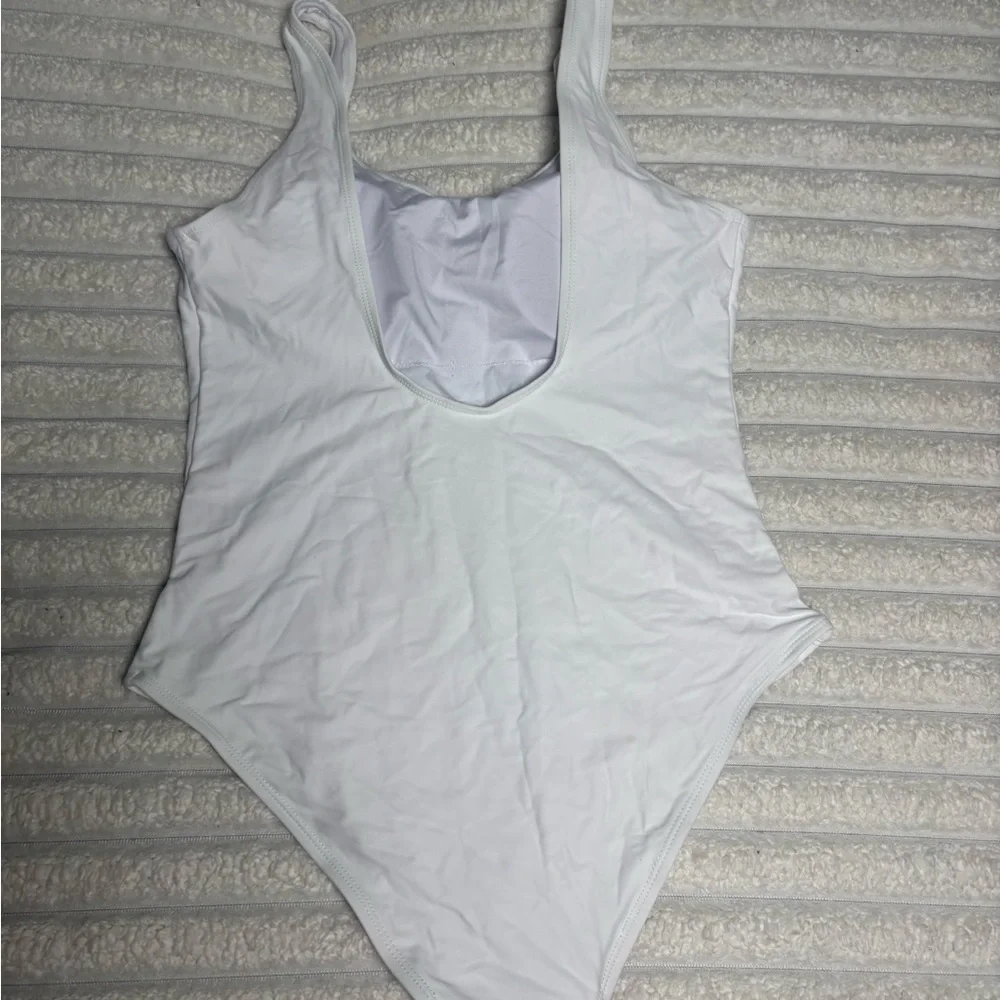 Chic White Bride One-Piece Swimsuit